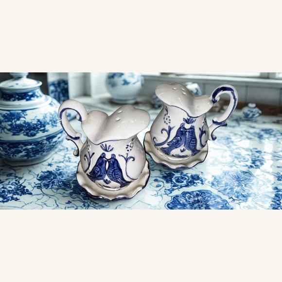 Vintage Inarco Japan Blue Bird Salt & Pepper Shakers | 1960s Ceramic Set - Picture 8 of 8